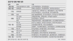 공공기관 합동채용 10, 11월 토요일마다 공시생 ‘A매치 데이’