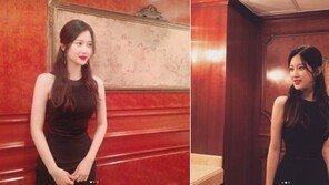 문가영, 블랙 초밀착 드레스+레드립…‘고혹美’ 발산 