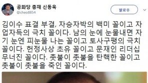 신동욱 “김이수 부결, 헌정사상 초유…文 리더십 무너진 꼴” 