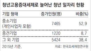 청년고용 늘린 기업에 세금 깎아 줬더니… 1년새 일자리 1만4000개 늘어나