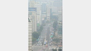 [동아포토]미세먼지 도시