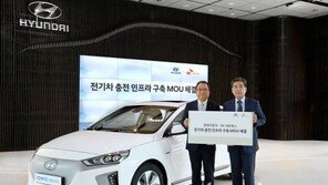 현대차 “이제 SK주유소에서 전기차 충전”… 100kWh급 충전기 도입