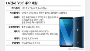 [리뷰]LG ‘V30’ 써보니… 스마트폰 능가하는 카메라 기능 