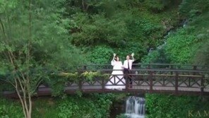 이시영, 9세 연상 남편과 백년가약…울창한 숲속 ‘드론 웨딩촬영’ 영상도 ‘감탄’