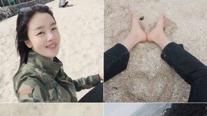 한선화, 해변서 ‘백옥 미모’ 자랑 “즐거운 추석 보내세요”