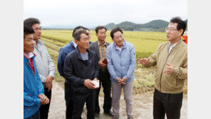 김영록 장관, 수확기 앞둔 농민 격려