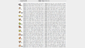 [오늘의 운세/10월11일]
