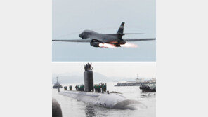 한반도 하늘엔 전폭기, 바다엔 핵잠함… 대북 압박 높이는 美