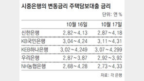 시중銀, 주택담보대출 금리 일제히 인상