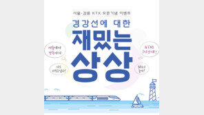 코레일 경강선 기차여행상품 대상에 ‘강릉 월화 커플여행’