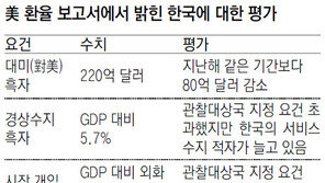 한국 4차례 연속 ‘환율 관찰대상국’