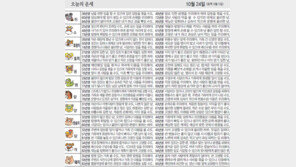 [오늘의 운세]10월 24일