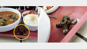 “해장국에서 녹슨 수도꼭지 발견”…대학교 부실 학식 사진에 네티즌 ‘경악’ 