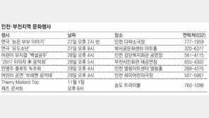 [인천판/문화가]인천·부천지역 문화행사