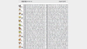 [오늘의 운세/10월29일]