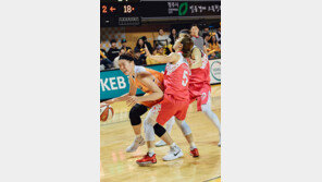 박지수-단타스 KB 트윈타워, 높이로 웃다