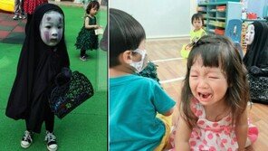 ‘가오나시’ 분장으로 유치원 발칵 여아, 올핸 ‘악마’로 변신해 또 초토화