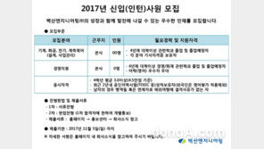 벽산엔지니어링, 2017년 신입사원 공채 모집