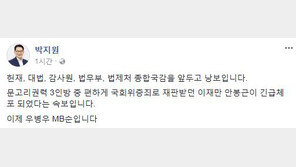 박지원 “‘이재만·안봉근 체포’ 낭보…이제 우병우·MB 차례”