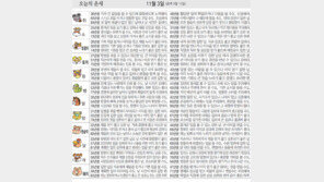 [오늘의 운세/11월3일]