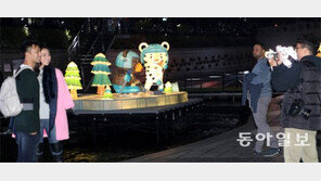 ‘평창 홍보’ 불 밝힌 청계천… 밤에도 낭만이 흐른다