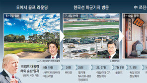 트럼프, 북핵 압박 ‘3색 투어’