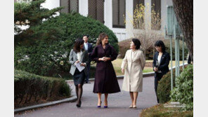 멜라니아 “사람들이 현미경으로 날 보는 것 같아…”, 김정숙 여사와 공감대 형성