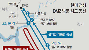 DMZ 깜짝방문 안개에 막혔지만… “한미동맹 굳건” 北에 메시지