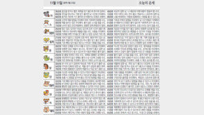 [오늘의 운세/11월11일]
