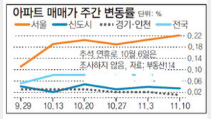 [아파트시세]“대출규제前 사자”… 서울 아파트값 상승폭 커져