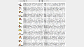 [오늘의 운세/11월15일]