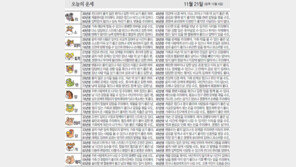 [오늘의 운세/11월 21일]