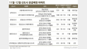 연말 ‘8835가구’ 신규 분양… 대세는 신도시