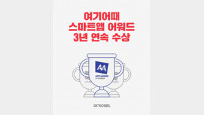 여기어때, ‘스마트앱어워드’ 3년 연속 수상