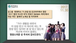 [한주간 화제의 말말말]걸그룹 트와이스 ‘MAMA’ 2연패 소감은? 