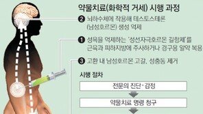 강간미수범도 화학적 거세…약물 투여→테스토스테론 생성 억제→성충동 제거