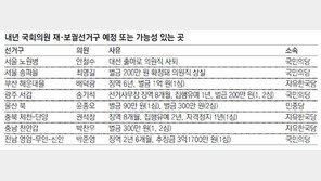 내년 국회의원 재보선 ‘별들의 전쟁’ 예고