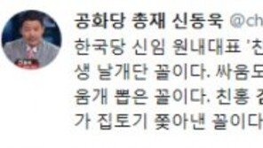 신동욱 “‘친홍’ 김성태 원내대표 당선, 친박계 폭망…철새가 집토기 쫓아낸 꼴”