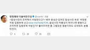 정청래 “문성근·김여진 합성사진 조악하면 집행유예 석방인가?” 분통
