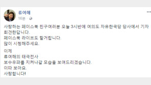 류여해 “오늘(17일) 기자회견할 것…보수우파 지키겠다”