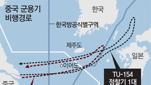 中군용기 5대, 한국방공식별구역 침범