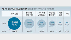 퇴직연금 깬 사람중 절반이 집사는데 보태