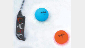 눈밭 골프엔 컬러공!