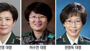 창군 최초로 여군 3명 동시에 별 단다