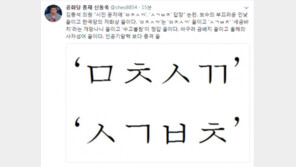 신동욱 “김종석 ‘ㅅㄱㅂㅊ’ = 세금바치…올해의 사자성어”