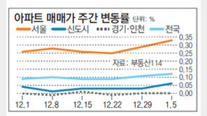 [아파트시세]서울 재건축 아파트값 0.74% 상승… 일반아파트 3배