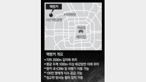 지하 2km 동굴에 中핵벙커… 두께 1km 암석덮여 수폭에도 거뜬