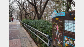 인천 자유공원 산책로에 비상벨 설치