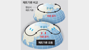 한파 부른 ‘제트기류 요동’ 50년전 시작됐다