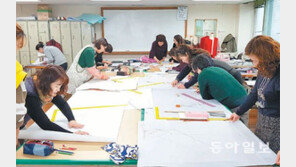 ‘양장기능사반’ 수강생들 재단 실습